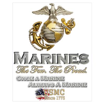 Once a Marine... Wall Art Poster